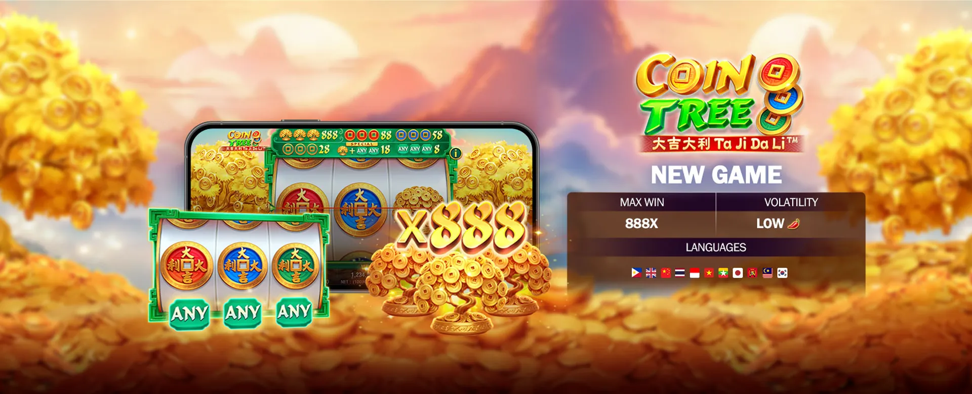 PHSKY Live Casino Dealer and Table with Golden Theme